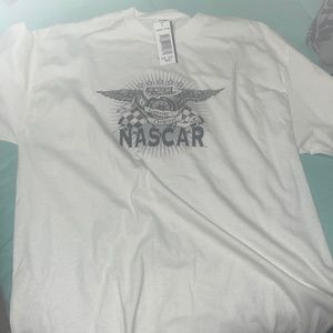 Nascar Racing white tshirt sz Large Mens New With Tags